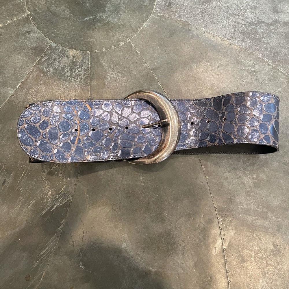 Anne Fontaine Extra Wide Leather Belt
